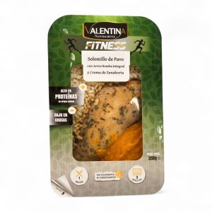 Solomillo de Pavo con Arroz Integral y Crema de Zanahoria