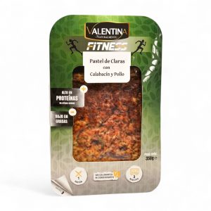 Pastel de Claras y Calabacín con Solomillo de Pollo